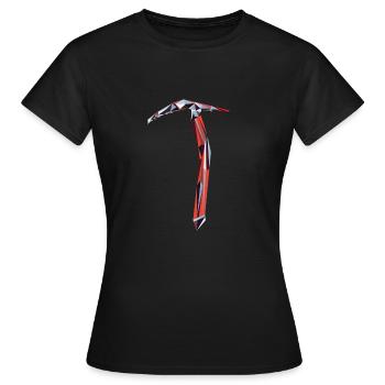 Bergsteiger Eispickel - Frauen T-Shirt - Schwarz - Vorne - AI Model Female 172 dark (172cm)