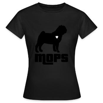 Carlin avec un coeur - T-shirt Femme - noir - Devant - AI Model Female 172 dark (172cm)