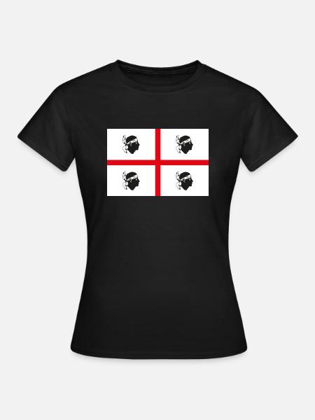 Sardinien Flagge - Frauen T-Shirt - Schwarz