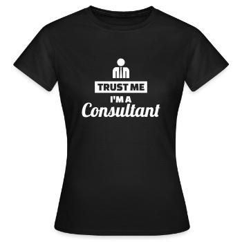 Consultant - Women's T-Shirt - black - Front - AI Model Female 172 dark (172cm)