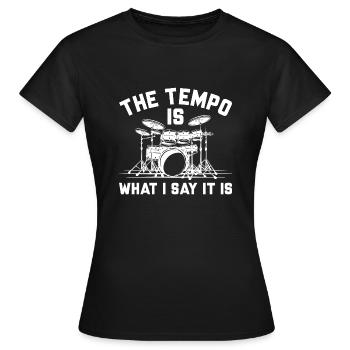Le tempo est ce que je dis qu’il est - T-shirt Femme - noir - Devant - AI Model Female 172 dark (172cm)