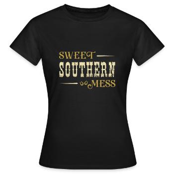 Doux désordre du Sud - T-shirt Femme - noir - Devant - AI Model Female 172 dark (172cm)
