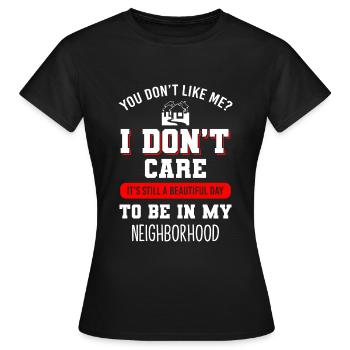 Voisin Amitié Appartement Alcool - T-shirt Femme - noir - Devant - AI Model Female 172 dark (172cm)