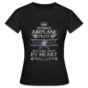 Pilot Flieger Flug Flugschule - Frauen T-Shirt - Schwarz - Vorne - AI Model Female 172 dark (172cm)
