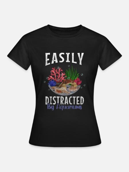 Aquarist Aquarianer Fischfutter - Frauen T-Shirt - Schwarz