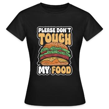 Ne touchez pas à la provocation de la propriété enfant seulement - T-shirt Femme - noir - Devant - AI Model Female 172 dark (172cm)