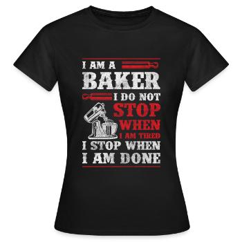 Muffin à gâteau au four - T-shirt Femme - noir - Devant - AI Model Female 172 dark (172cm)