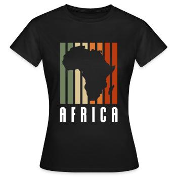Afrika Giraffe Reise Serengeti - Frauen T-Shirt - Schwarz - Vorne - AI Model Female 172 dark (172cm)