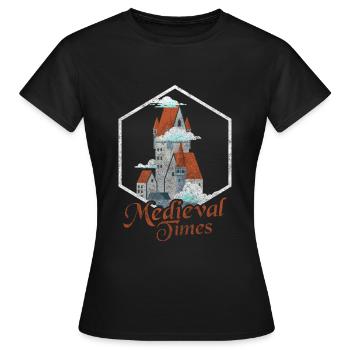 Épée, Roi, Héros, Chevaliers Templiers - T-shirt Femme - noir - Devant - AI Model Female 172 dark (172cm)