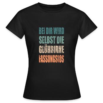 Frau Ehefrau tollpatschig Wortwitz - Frauen T-Shirt - Schwarz - Vorne - AI Model Female 172 dark (172cm)