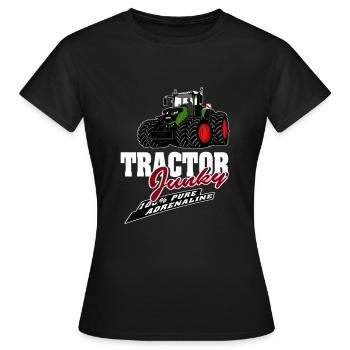 Traktor - Schlepper - Landwirt - Bauer - Frauen T-Shirt - Schwarz - Vorne - AI Model Female 172 dark (172cm)
