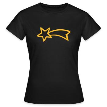 une étoile filante - T-shirt Femme - noir - Devant - AI Model Female 172 dark (172cm)