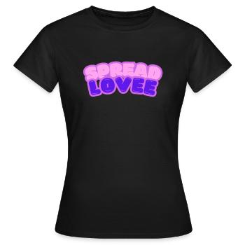 Spread Love – Spread Love & Positivity - Women's T-Shirt - black - Front - AI Model Female 172 dark (172cm)