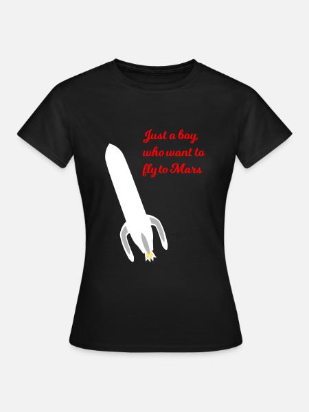 Mars Reisender - Frauen T-Shirt - Schwarz