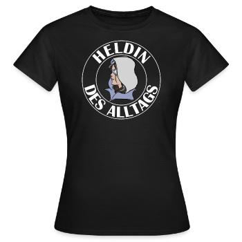 Heldin des Alltags - Frauen T-Shirt - Schwarz - Vorne - AI Model Female 172 dark (172cm)