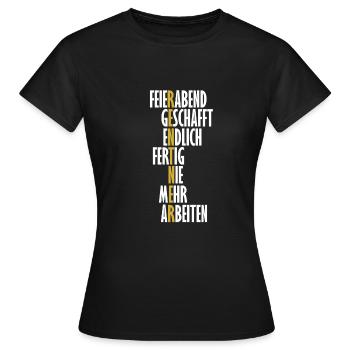 Ruhestand - Frauen T-Shirt - Schwarz - Vorne - AI Model Female 172 dark (172cm)