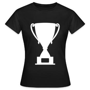 Pokal - Frauen T-Shirt - Schwarz - Vorne - AI Model Female 172 dark (172cm)