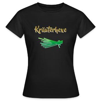 Kräuterhexe Kräuter Garten - Frauen T-Shirt - Schwarz - Vorne - AI Model Female 172 dark (172cm)