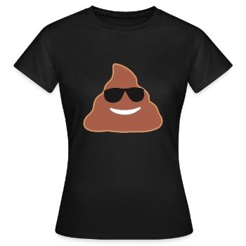 Shit, Emoji - T-shirt Femme - noir - Devant - AI Model Female 172 dark (172cm)