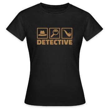 Detektiv - Frauen T-Shirt - Schwarz - Vorne - AI Model Female 172 dark (172cm)