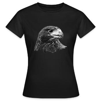 Adler, Falke, Bussard, grau - Frauen T-Shirt - Schwarz - Vorne - AI Model Female 172 dark (172cm)
