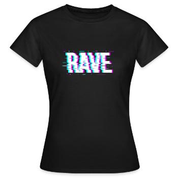 Rave - Frauen T-Shirt - Schwarz - Vorne - AI Model Female 172 dark (172cm)