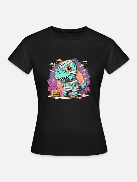 Tyrannosaurus Trex Halloween - Frauen T-Shirt - Schwarz