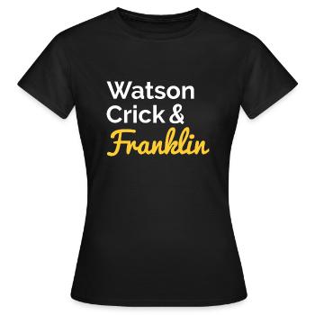 Watson Crick Franklin DNA Science - Women's T-Shirt - black - Front - AI Model Female 172 dark (172cm)