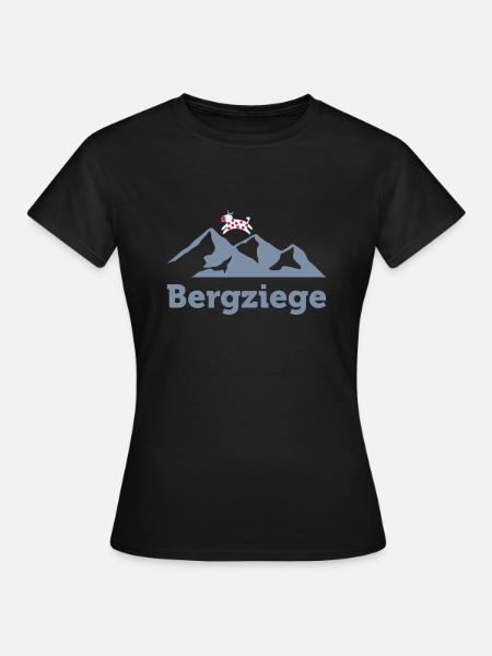 Bergziege Design für Kletterer - Frauen T-Shirt - Schwarz