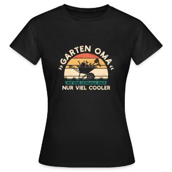 Garten Oma Spruch Obst Gemüse Gartenarbeit Gärtner - Frauen T-Shirt - Schwarz - Vorne - AI Model Female 172 dark (172cm)