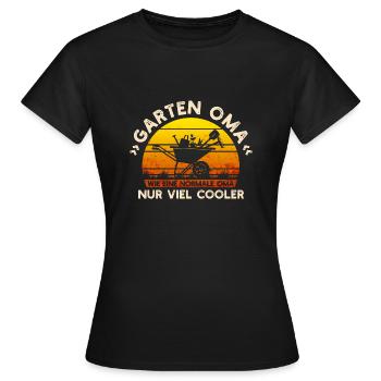 Garten Oma Spruch Obst Gemüse Gartenarbeit Gärtner - Frauen T-Shirt - Schwarz - Vorne - AI Model Female 172 dark (172cm)