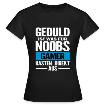 Patience is for beginners - Noob Gaming - Women's T-Shirt - black - Front - AI Model Female 172 dark (172cm)