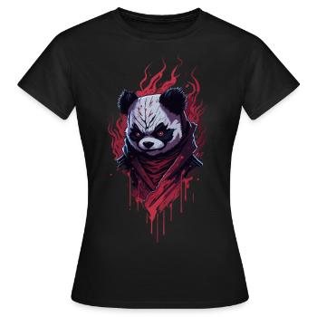 Panda Ninja Dark Fantasy - T-shirt Femme - noir - Devant - AI Model Female 172 dark (172cm)