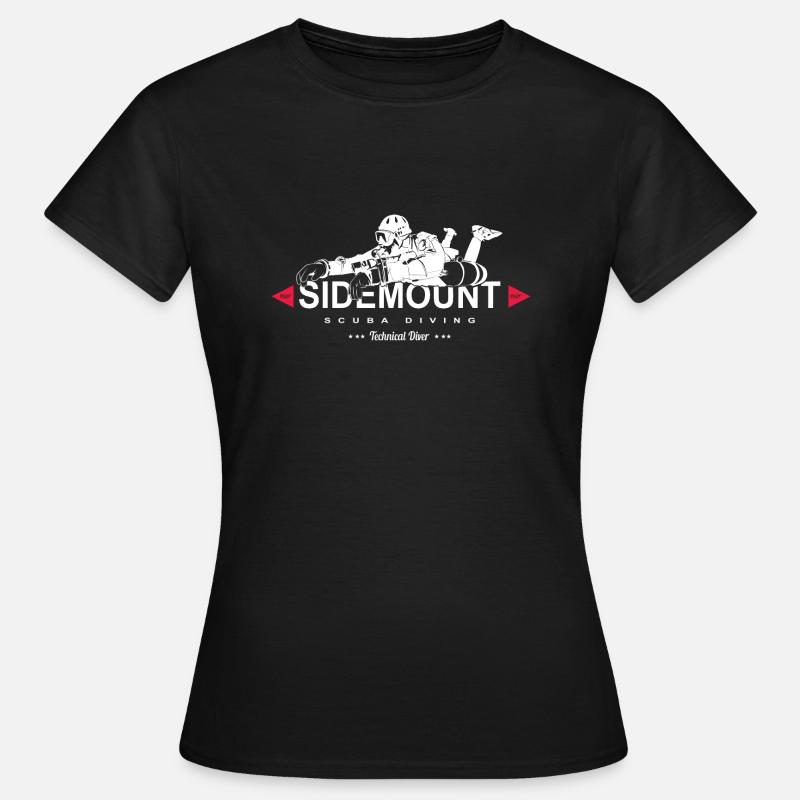 Sidemount Diver Diving Gift Tec Diving Caves - Women's T-Shirt - black