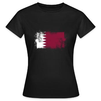 Katar - Frauen T-Shirt - Schwarz - Vorne - AI Model Female 172 dark (172cm)
