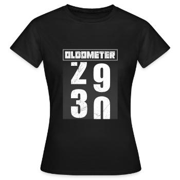 30 Oldometer 30th Birthday Gift Idea - Women's T-Shirt - black - Front - AI Model Female 172 dark (172cm)
