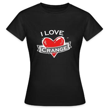 Crange - Ich liebe Stadtnamen in Tattoo Stil - Frauen T-Shirt - Schwarz - Vorne - AI Model Female 172 dark (172cm)