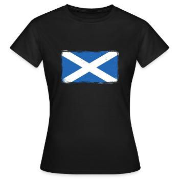 Drapeau de l'Écosse Vintage Holiday Alba Distressed GB - T-shirt Femme - noir - Devant - AI Model Female 172 dark (172cm)