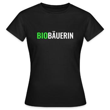 Biobäuerin Bio Landwirtin Biobauernhof biologisch - Frauen T-Shirt - Schwarz - Vorne - AI Model Female 172 dark (172cm)