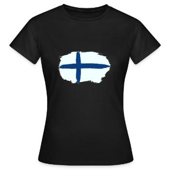 Finlande Scandinavie - T-shirt Femme - noir - Devant - AI Model Female 172 dark (172cm)