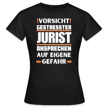 Ne parlez pas à un avocat stressé ! - T-shirt Femme - noir - Devant - AI Model Female 172 dark (172cm)