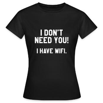 J’ai le Wifi - T-shirt Femme - noir - Devant - AI Model Female 172 dark (172cm)