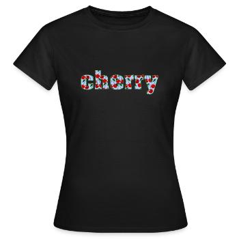cherry Kirschen Obst Früchte gesund - Frauen T-Shirt - Schwarz - Vorne - AI Model Female 172 dark (172cm)