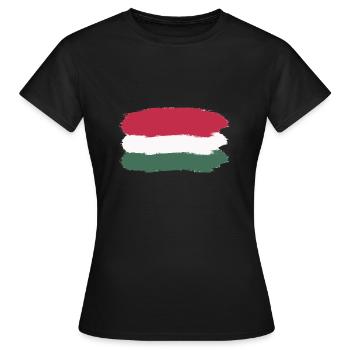 Hongrie - T-shirt Femme - noir - Devant - AI Model Female 172 dark (172cm)