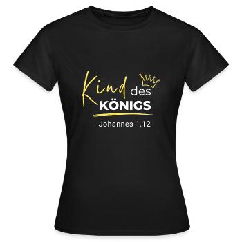 Kind des Königs - Johannes 1:12 - Frauen T-Shirt - Schwarz - Vorne - AI Model Female 172 dark (172cm)