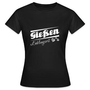 Gießen - Lieblingsort mit Stadtnamen - Frauen T-Shirt - Schwarz - Vorne - AI Model Female 172 dark (172cm)