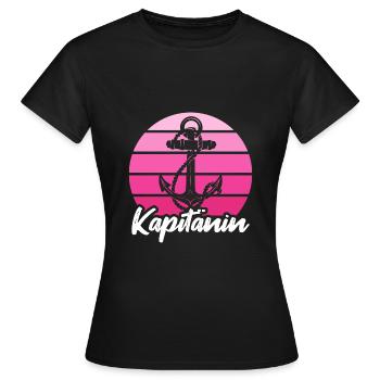 Segeln Seglerin Kapitänin - Frauen T-Shirt - Schwarz - Vorne - AI Model Female 172 dark (172cm)
