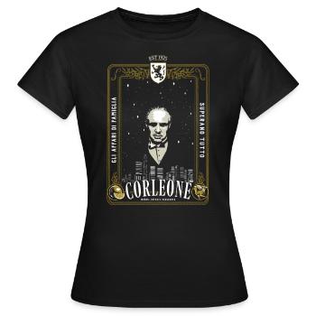 Le Parrain Film De Mafia Merch Don Corleone - T-shirt Femme - noir - Devant - AI Model Female 172 dark (172cm)