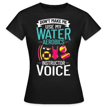AquaGym Aquafitness Aqua Training Aqua - T-shirt Femme - noir - Devant - AI Model Female 172 dark (172cm)
