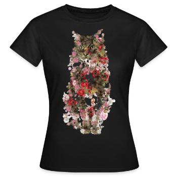 Kitty kitty vintage - T-shirt Femme - noir - Devant - AI Model Female 172 dark (172cm)